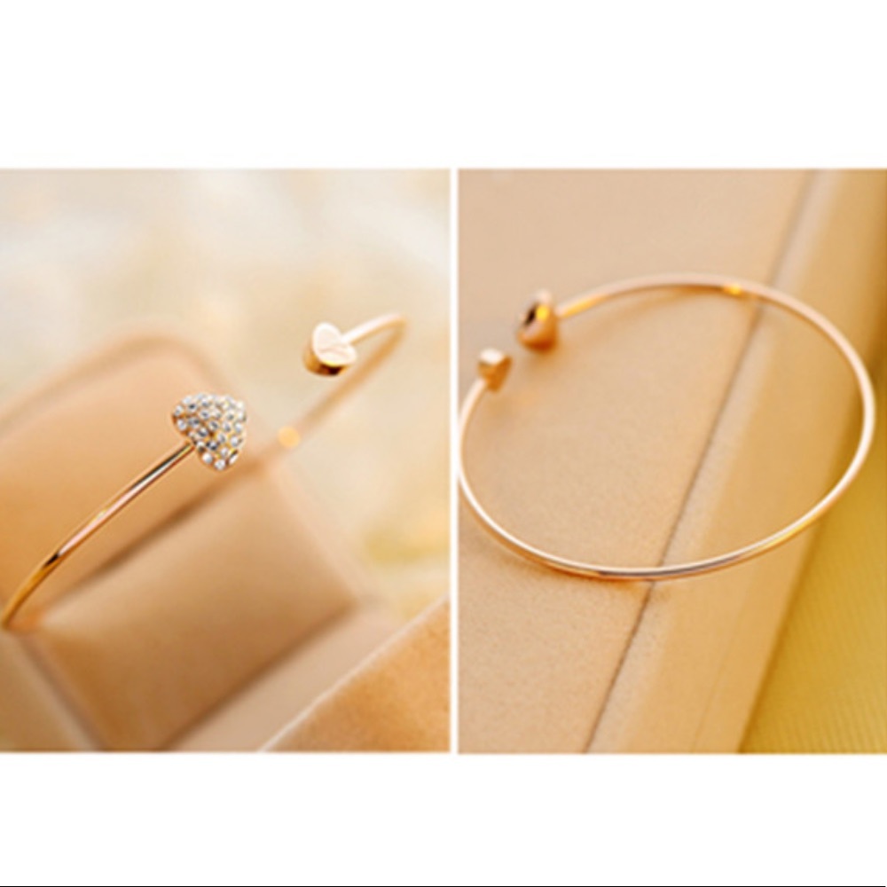 Heart Bracelet with Crystal